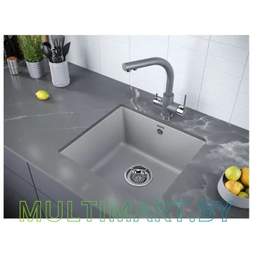 Смеситель Paulmark Essen Es213011-402 (серый металлик) картинка 2